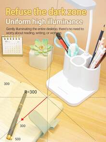 LED Desk Lamp With Flexible Gooseneck, 3-Level Dimming, 360° Rotatable Neck, Eye-Care Lamp For Study, Office And Reading - Multicolor - View 4