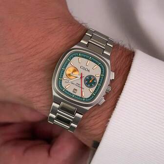 1件 CILOA 男士高端商务防水石英表，休闲日常佩戴