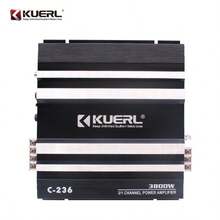 High-Power 3800W Two-Channel Car Audio System - Negro - Ver 3