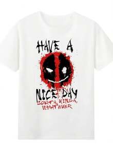 Genuine Authorized High Quality Hero Deadpool Printed - -- Same T Shirt Short Sve Top - Phong cách 6 - Xem 1