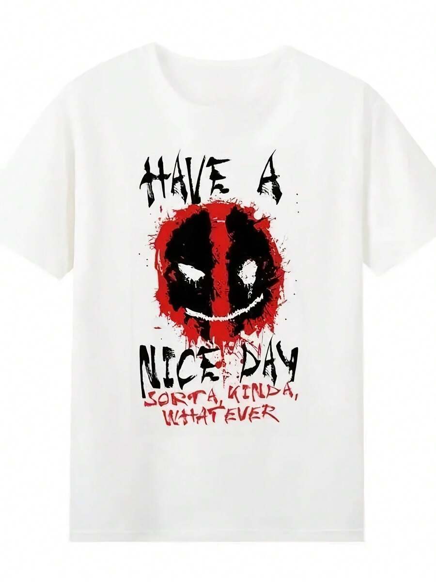 Genuine Authorized High Quality Hero Deadpool Printed - -- Same T Shirt Short Sve Top - Phong cách 6 - Xem 1