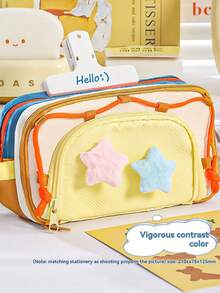 1个，2025新款铅笔盒，多层青少年铅笔盒，多功能铅笔盒，学生文具包，收纳袋，铅笔盒，学生铅笔盒，卡通透明翻盖铅笔盒，男女通用，办公学校铅笔盒。 - 彩色 - 查看 12