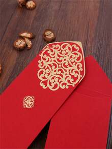5pcs/10pcs/20pcs/30pcs/50pcs/100pcs Chinese Style Creative Gold Foil Red Envelopes, Chinese New Year Lucky Money Packets, 2025 Year Of The Snake Decorative Red Packets, New Year Lucky Money Envelopes, Holiday Supplies, Spring Festival Red Envelopes, 2025 New Year Red Packets - Multicolor - View 3