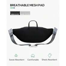 WATERFLY - Riñonera grande para mujer, con múltiples bolsillos, para mujer, hombre, bolsa de cintura, bolsa de cinturón, resistente al agua, para todos los teléfonos para caminar, correr, ciclismo - negro - Ver 3