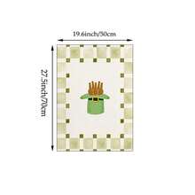 1/3幅圣帕特里克节墙画，绿色三叶草小妖精帽子帆布印刷画 | 圣帕特里克节乡村风装饰画，适用于卧室、客厅或办公室家居装饰，爱尔兰节日格子图案海报，圣帕特里克节礼物，不含画框 - 彩色 - 查看 9