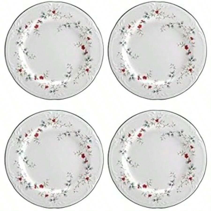 Winterberry - Platos de ensalada (8 pulgadas, juego de 4), color verde(Platos de ensalada, juego de 4) - Multicolor - Ver 1