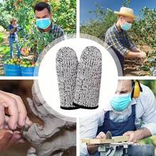 10/20只装可重复使用弹性指套 - 高强度塑料防滑材质，黑/白掌面，贴合袖口，适用于洗碗和DIY - 耐用卫生单指手套 - 黑與白 - 查看 2