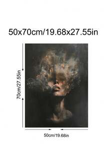 1幅暗黑学院风艺术版画，超现实哥特式家居装饰，暗黑极简抽象墙画，暗黑氛围帆布墙画，情人节礼物，情侣礼物，秋冬季装饰，节日礼物，墙画，墙面装饰，家居装饰，房间装饰，帆布墙画，海报，带框墙画，可选画框 - 彩色 - 查看 21