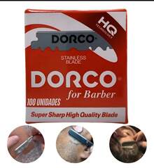Lãmina De Barbear Dorco Red 100 Unidades Cortadas Ao Meio - Cinza - Visão 4