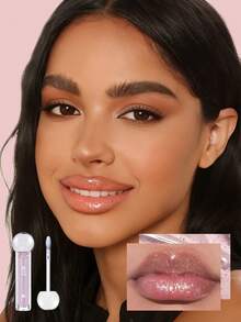 1pc Romantic Makeup RMT: Lip Gloss - High Shine, Moisturizing, Long-Lasting Color, Prevents Dry, Cracked Lips, Essential Lip Makeup For Girlfriend, Mom, Sister - 彩色 - 查看 2