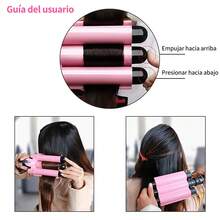 3 piezas Rizador de pelo, rizador de pelo, rizador de pelo de, grado, rizador de pelo eléctrico de calentamiento rápido, herramienta rizadora de pelo dorada peinado - Tipo de Enchufe A USA (110-127V) - Ver 10