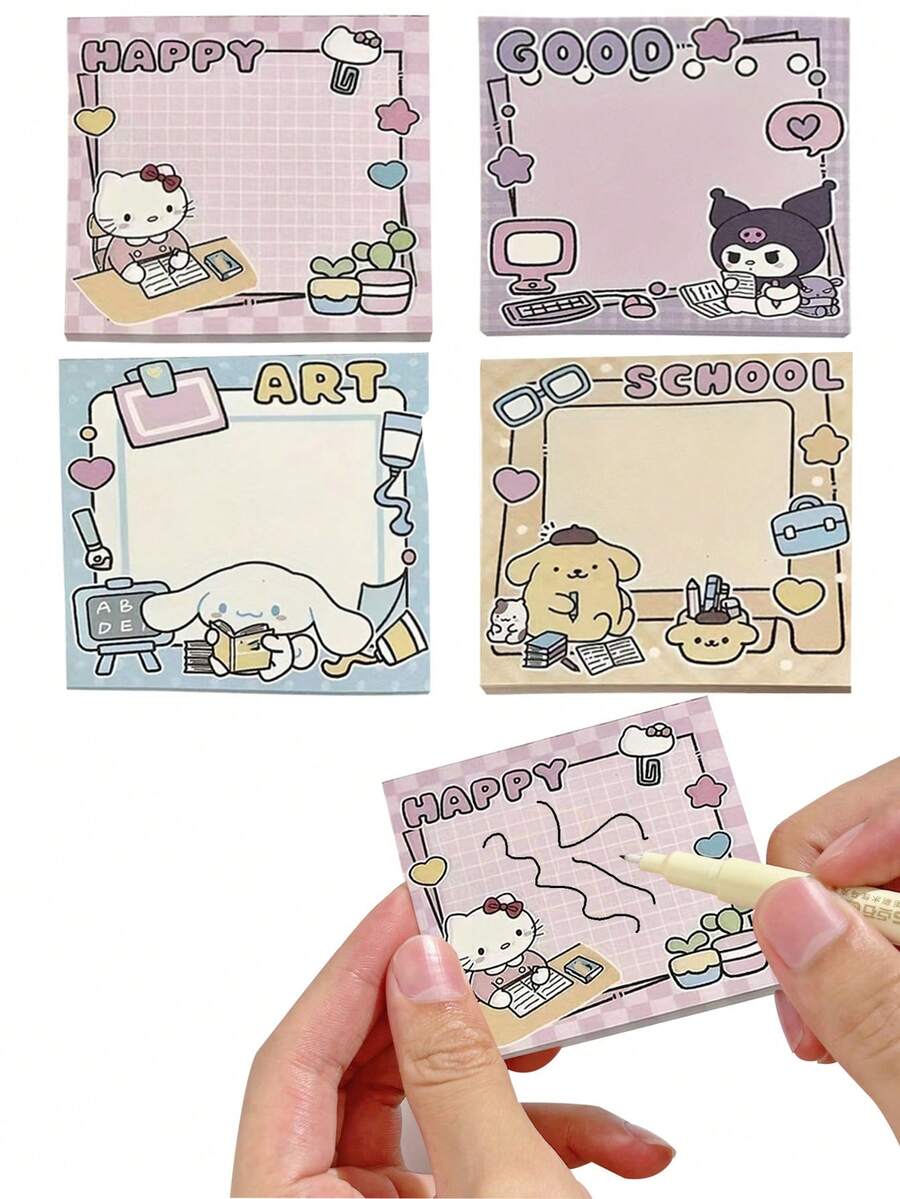 Sanrio 50Pcs/Set Hello Kittys Convenience Notes Cute Kuromi Cartoon ...