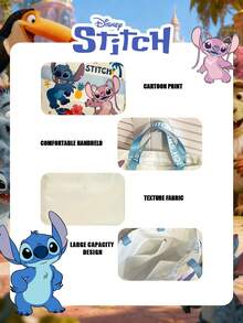 Disney 官方授权单件装缝纫图案购物袋，大容量可折叠手提袋，抽绳单肩包，轻便手提包，官方授权 - 多款可选，经认证，女士/女孩/女性适用，适合日常/购物/外出 - 彩色 - 查看 8