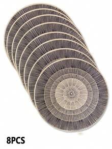 Tấm lót bàn tròn họa tiết Mandala, Tấm lót bàn tròn tua rua in họa tiết cổ điển, Tấm lót bình hoa, Tấm lót nồi, Thảm cách nhiệt bàn ăn nhà bếp, Khăn trải bàn cưới, Trang trí đám cưới, Trang trí nhà cửa, Trang trí phòng, Tấm treo tường tròn tua rua phong cách Boho, Trang trí tường phòng khách, Thảm đầu giường, Tấm lót ghế sofa phòng ngủ, Tấm lót bàn tua rua đám cưới - màu đen - Xem 9
