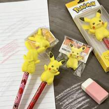 pokemon 36件套皮卡丘橡皮擦，创意3D立体皮卡丘造型，皮卡丘造型橡皮擦，可爱卡通人物橡皮擦，男女皆宜，文具学习用品，儿童最爱礼物，返校季礼物，万圣节装饰，手工制品，教师节礼物，母亲节礼物，嘉年华礼物，【手工制作，有轻微瑕疵，不影响正常使用】