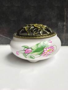 1pc Ceramic Incense Burner, Home Decor, Suitable For Stick/Cone/Disc Incense, Round Disc Incense Burner, Sage Incense Burner, Home Use Incense, Ceramic Incense Holder, Indoor & Outdoor, Hotel, Kitchen, Bathroom, Living Room - Multicolor - View 16