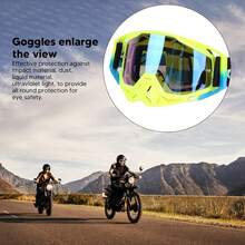 ZJchao Gafas de Motocicleta, TPU Visión Clara Efectiva Ampliar el Campo de Visión Gafas de motocicleta a prueba de viento a prueba de polvo ara Deportes Al Aire - negro - Ver 2