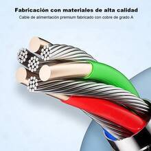 Cable de Corriente EE.UU. 1.5 Metros Conector Pata de Gallina, Duradero para Adaptadores de Portátil de Tres Huecos - Negro - Ver 8