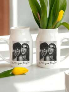 个性化奶奶花园生日花卉陶瓷花瓶，定制妈妈花园花瓶，母亲节礼物，奶奶礼物，妈妈礼物 - 彩色 - 查看 5