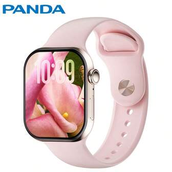PANDA Watch 11 MINI Smart Watch 1.85 Inch Colorful AMOLED Screen, Built-In 230mAh Battery Multiple Watch Faces, IP68 Waterproof Supports Multiple Languages, Compatible With Android/IOS, Make/Receive Calls,With Call Functionality, Message Notification, Sleep Tracking, Pedometer, Sport Modes, Considerate Gift For Men, Women, Friends, Birthdays