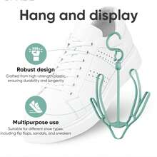 2pcs Shoe Drying Rack, Hook, Multi-Functional 360 Degree Rotation Balcony Shoe Drying Rack, Clothes Hanger Hook For Hanging Shoes - Multicolor - View 3