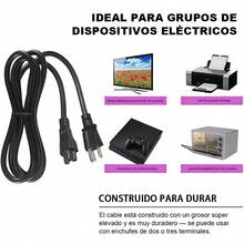Cable de Corriente EE.UU. 1.5 Metros Conector Pata de Gallina, Duradero para Adaptadores de Portátil de Tres Huecos - Negro - Ver 4