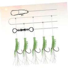 Anzuelo De Seuelo De Pesca Cebo De Pesca Ganchos De Pesca Manos Abordar Hilanderos De Pesca Cebo De Peces Anzuelo De Camarones Anzuelo De Pesca con Seuelos Green - Talla 3 - Ver 9
