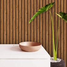 Adhesive Wallpaper With Rustic Wood Ribbed Pattern, Natural Oak, Medium Ribbed Design - Multicolored 4 - View 6