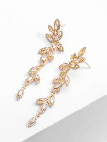 rakol 1 Pair Luxury Elegant Wrapped Leaf Design Dangle Earrings, Suitable For Wedding Wear And Gift - Style 6 - View 10