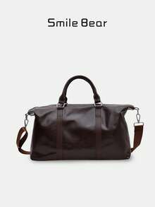 大容量旅行行李袋，男女通用服装手提包行李托特包运动健身包学校用品包学校配件学校用品 - 咖啡棕 - 查看 9