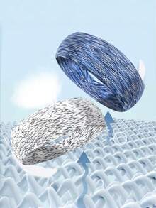 6条装 6色 吸汗防滑弹力运动头带，新年健身跑步瑜伽校园学校运动必备 - 彩色 - 查看 6