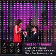 Smart DIY Curtain Lights - RGB Color Changing LED Fairy String Lights With Music Sync, App Remote Control, USB Powered For Party, Wedding. Christmas Decor, Curtains For Living Roo - DIY Curtain Light - View 9