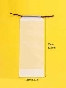 2pcs Matte Transparent Reusable Drawstring Umbrella Bags, Portable Umbrella Sleeves (Drawstring Color Random) - Suitable For School, Office, Home And Travel