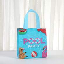 20个/12个/6个装海洋主题可重复使用无纺布礼品袋，带提手，适用于海洋主题派对装饰、春夏生日派对、迎婴派对、新年、复活节、毕业典礼、返校季、购物袋、夏威夷海滩主题 - 藍色 - 查看 8