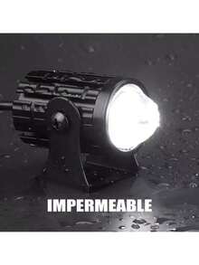 2 Pieces Waterproof Dual Color LED Headlights For Motorcycle And Car With Switch - Black - View 9