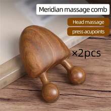 1/2 件檀香全身指压按摩器、面部按摩下巴提拉工具、头皮经络梳、面部护理按摩器、头部和眼部放松按摩治疗工具、头发、美发工具、护发、学校、返校、旅行、旅行必需品、家庭必需品、水疗、按摩工具、按摩、按摩器、水疗 - 彩色 - 查看 10