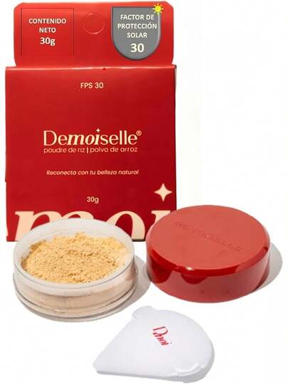 Polvo Facial Suelto Traslúcido de Arroz TONO MEDIO MORISCO con FPS 30