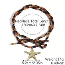 Multilayer Velvet Chain Necklace Women New Fashion Metal Conch Starfish Heart Pendant Neck Jewelry - Star - View 2