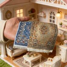 1/2/3pcs Multi-Color Mini Carpet Model, Multi-Style Rectangular Nylon Woven (With Tassel Design) Model House Decoration - Multiple Colors Available, Suitable For Dollhouse And Miniature DIY Projects - Multicolor - View 9