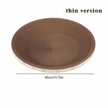 耐用的猫抓板与猫床集成，保护沙发免受猫抓伤，大型椭圆形猫抓板 - 棕色 - 查看 6