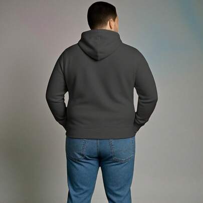 SUDADERA CASUAL PARA HOMBRE  TALLAS EXTRA CON CAPUCHA HJ2067