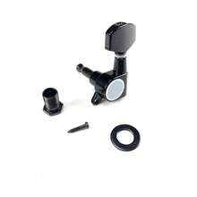 6 Clavijas de afinacion para guitarra electrica 3x3 - Negro - Ver 4