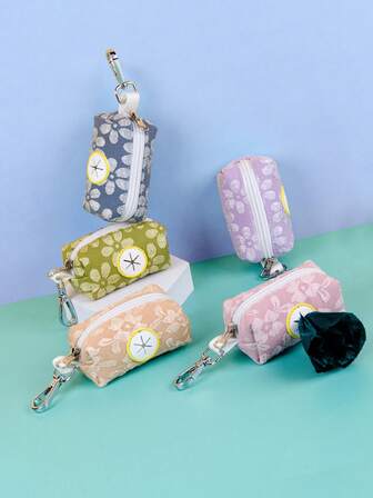 Soporte de bolsas para excrementos de perro de alta calidad/Soporte de bolsas para excrementos de mascotas, bordado sin manos, se sujeta a cualquier correa para mascotas (no se incluyen las bolsas ni la correa)