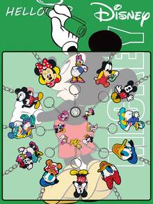 Disney 2D Flat Surface, 10 Mouse PVC Keychains, Wholesale Souvenirs, Gifts, 2D Handbags, Car Hangers - Mickey - View 1