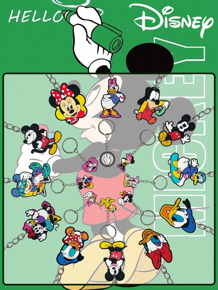 Disney 2D Flat Surface, 10 Mouse PVC Keychains, Wholesale Souvenirs, Gifts, 2D Handbags, Car Hangers - Mickey - View 1