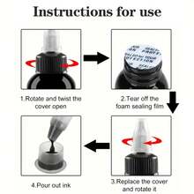 yikexuanli 1 zestaw 7 tuszów do tatuażu premium o pojemności 15 ml, wyprodukowanych z profesjonalnych pigmentów zapewniających długotrwały efekt tatuażu. Gładka konsystencja tuszu, łatwa aplikacja, nadaje się do body artu, idealny zarówno dla początkujących, jak i doświadczonych tatuatorów. - Wielokolorowe - Zobacz 5