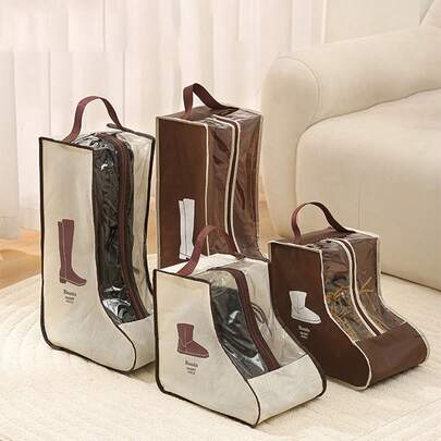 1 pieza Bolsa de almacenamiento de zapatos de tela no tejida gruesa, organizador de zapatos para el hogar