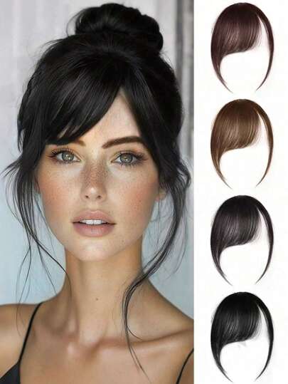 Women's Bangs Synthetic Wig, Natural Forehead Bangs, Retro Side Bangs, Fake Bangs, Seamless Ultra-Thin Bangs, Hair Clip, Hair Pin, Hair Accessory, Claw Clips, Hair Slide, Hair Barrettes, Hair Accessories For Women, Hair Extension, Hair Piece, Hairpin