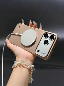 New Luxury Metal Paint Magnetic Wireless Charging Protective Case For Air 17/16/15/14/13/12/11 Pro Max Plus, Ultra-Thin Frameless Heat Dissipation Protective Cover - Rose Gold - View 11