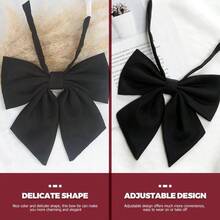 Arco De Graduacin Corbatn De Traje De Marinero Hada Madrina Arco Decoraciones De Corbata De Lazo De Nia Pajaritas De Esmoquin Pajarita Japonesa Cinta Pao Perder Uniforme - negro + 13,00X12,00X1,00CM - Ver 5